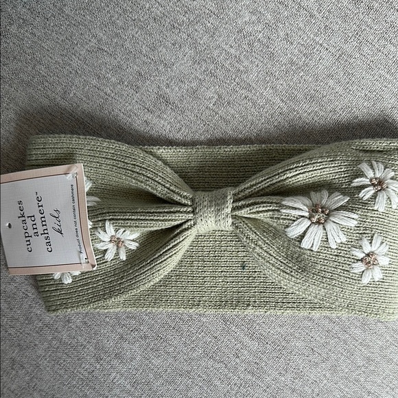 Green knit 2T boutique mock neck dress with matching headband (NWT) - Picture 7 of 8